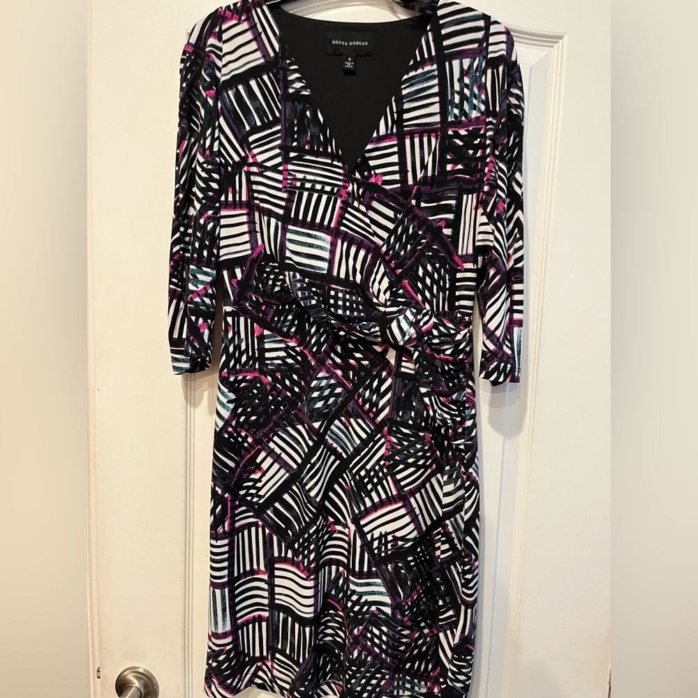 Donna Morgan multi colored geometric dress.